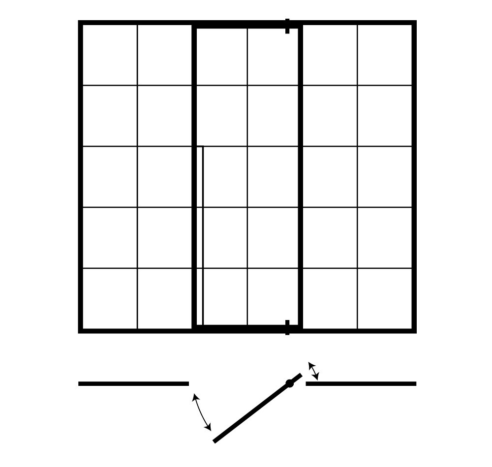 Wizualizacja Drzwi Pivotowe - Industrial