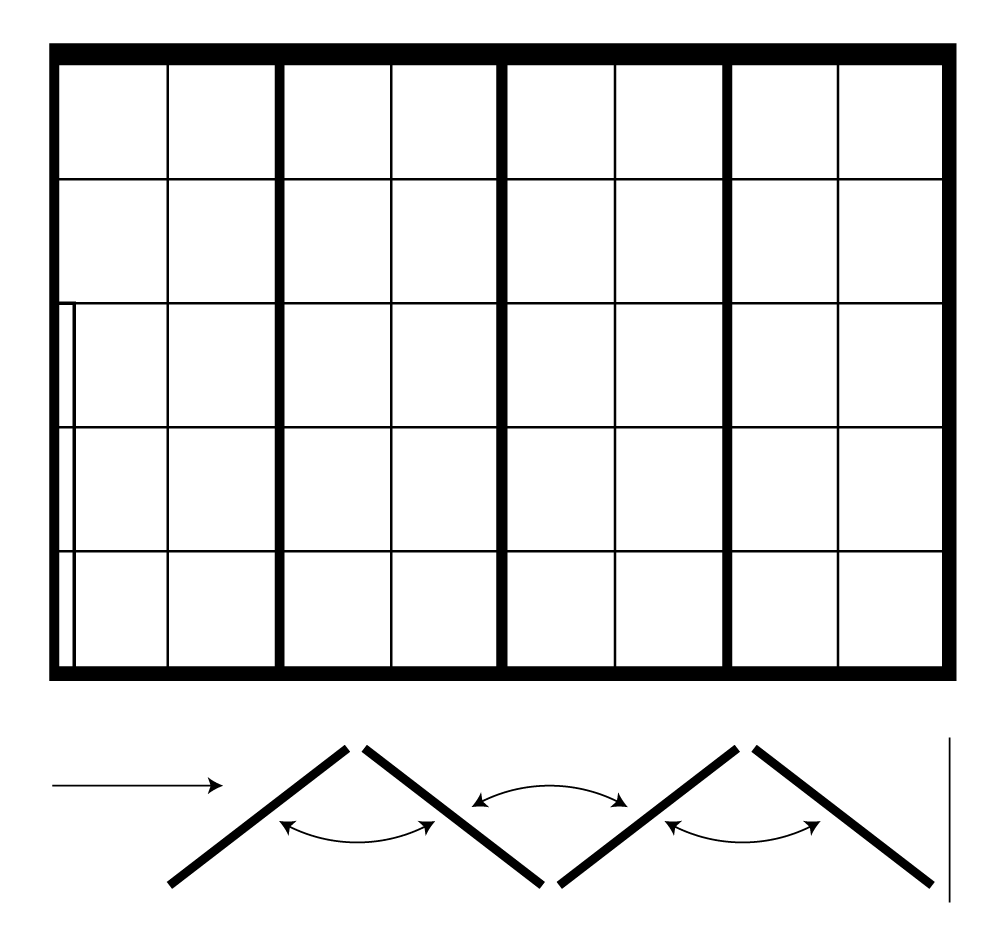 Wizualizacja Drzwi Harmonijkowe - Industrial